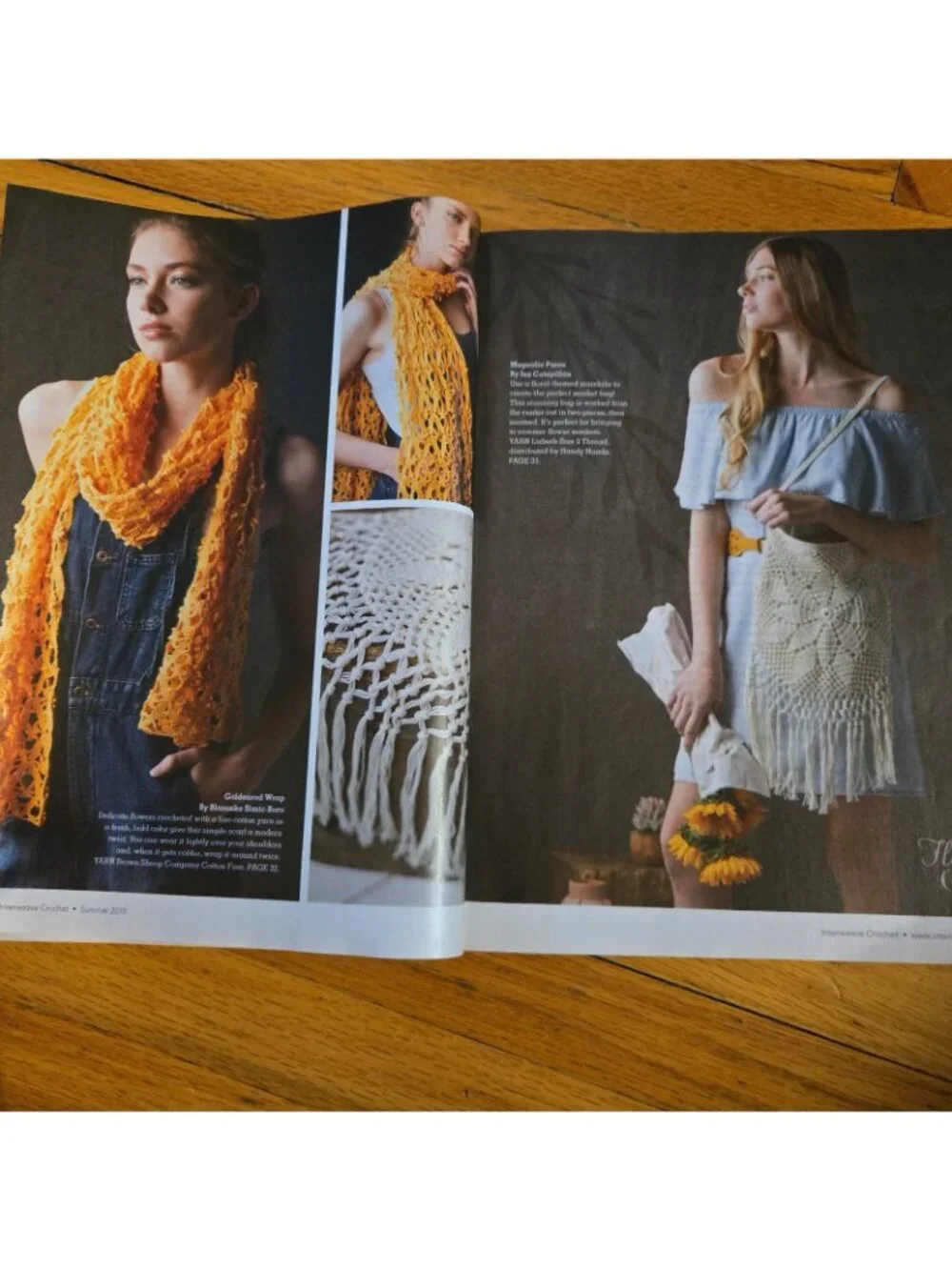 Interweave Crochet agazine Summer 2019 Flower child, lace, filet